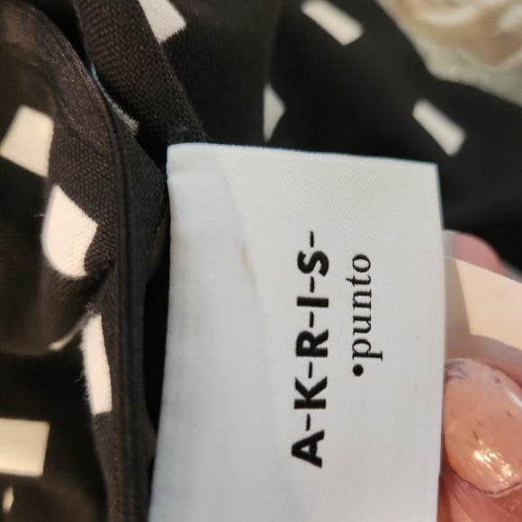 Akris Punto luxury square dots reversible coat/dress size 6 black white - Picture 3 of 15